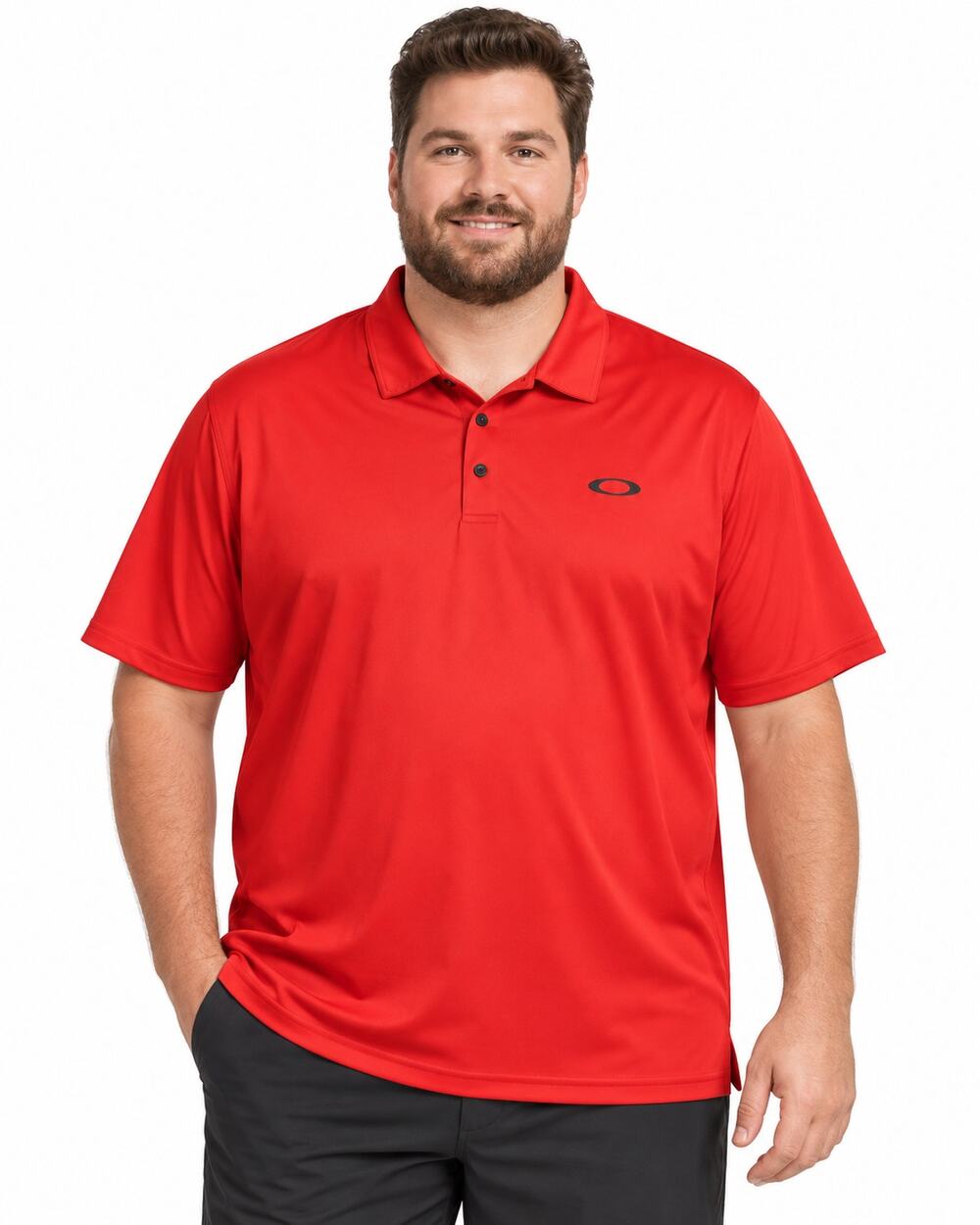 Oakley Hydrolix Men's XL Red Performance Golf Polo Regular Fit Stretch Shirt